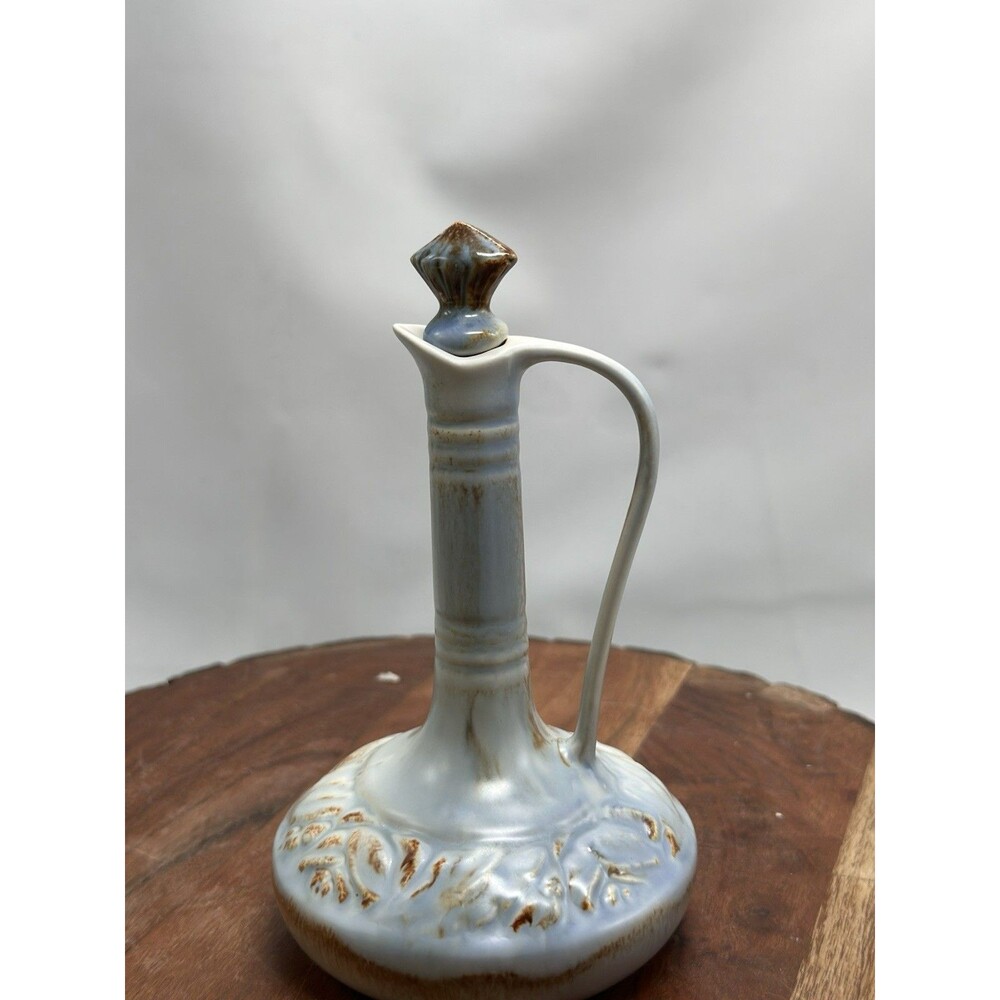 MCM Haeger Pottery Lidded Small Ewer Ornate Pitcher Mid Century